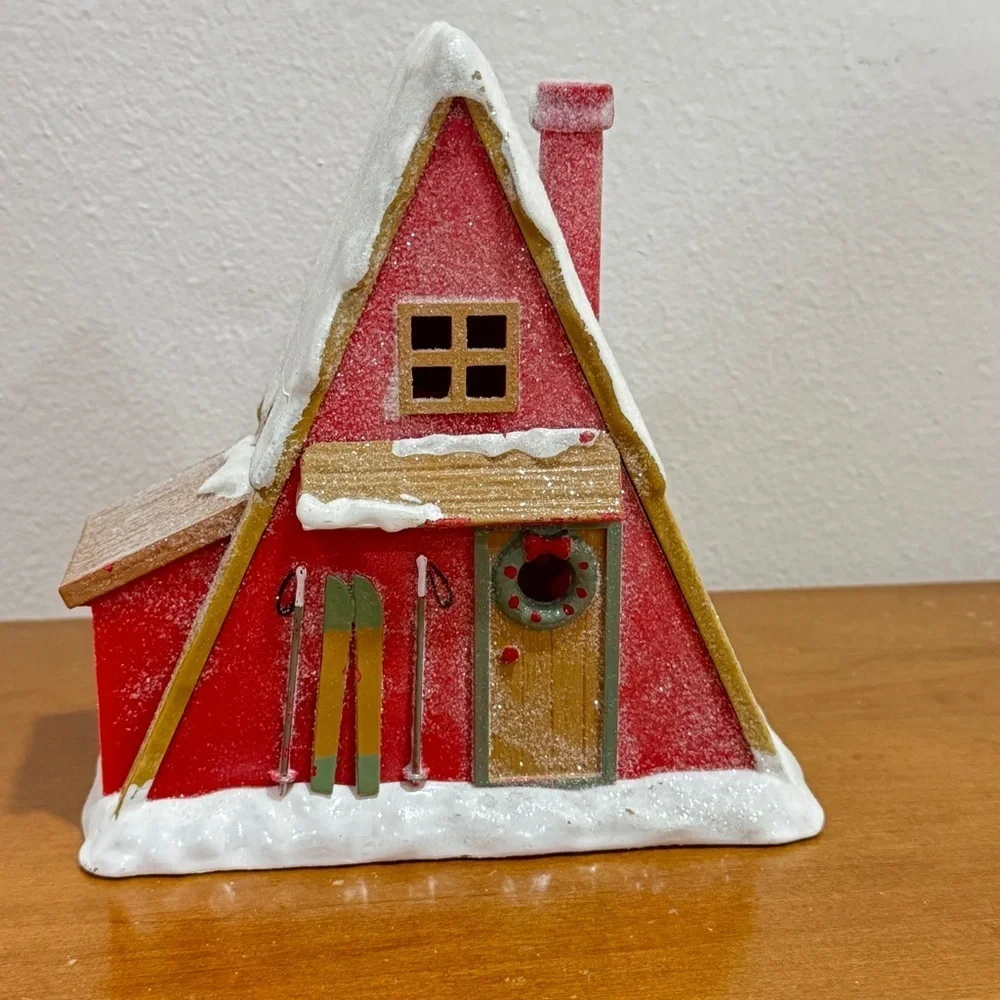 Target 2023 Christmas village a-frame ski chalet cabin bullseye light up decor